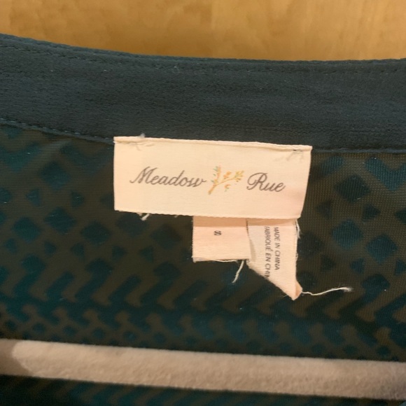 MOVING SALE!! Meadow Rue Anthropologie forest green Small top - Picture 2 of 2